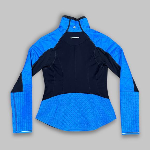 Lululemon Blue & Black Insulated Full-Zip Jacket - Women’s Size 6 - Picture 2 of 5